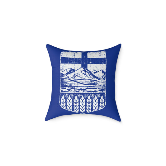 Rugged Alberta Shield Canvas Pillow