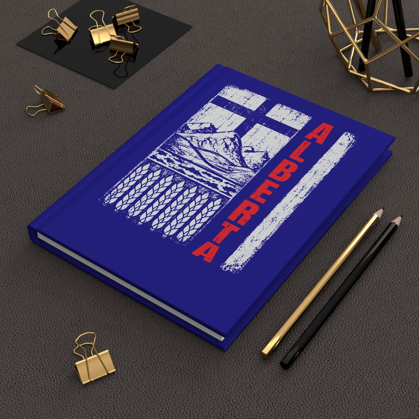 Rugged Alberta Hardcover Journal (Royal Blue)