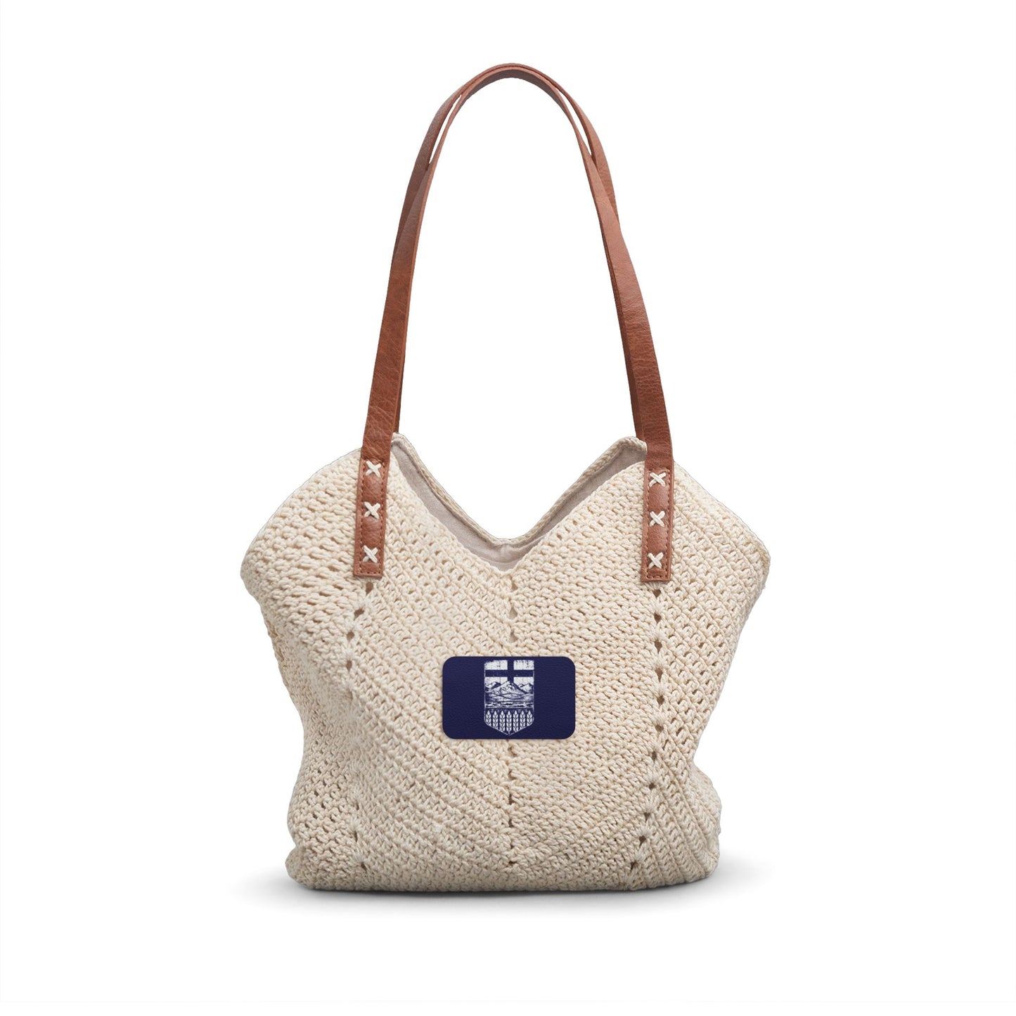Rugged Alberta Shield Knit Shoulder Bag