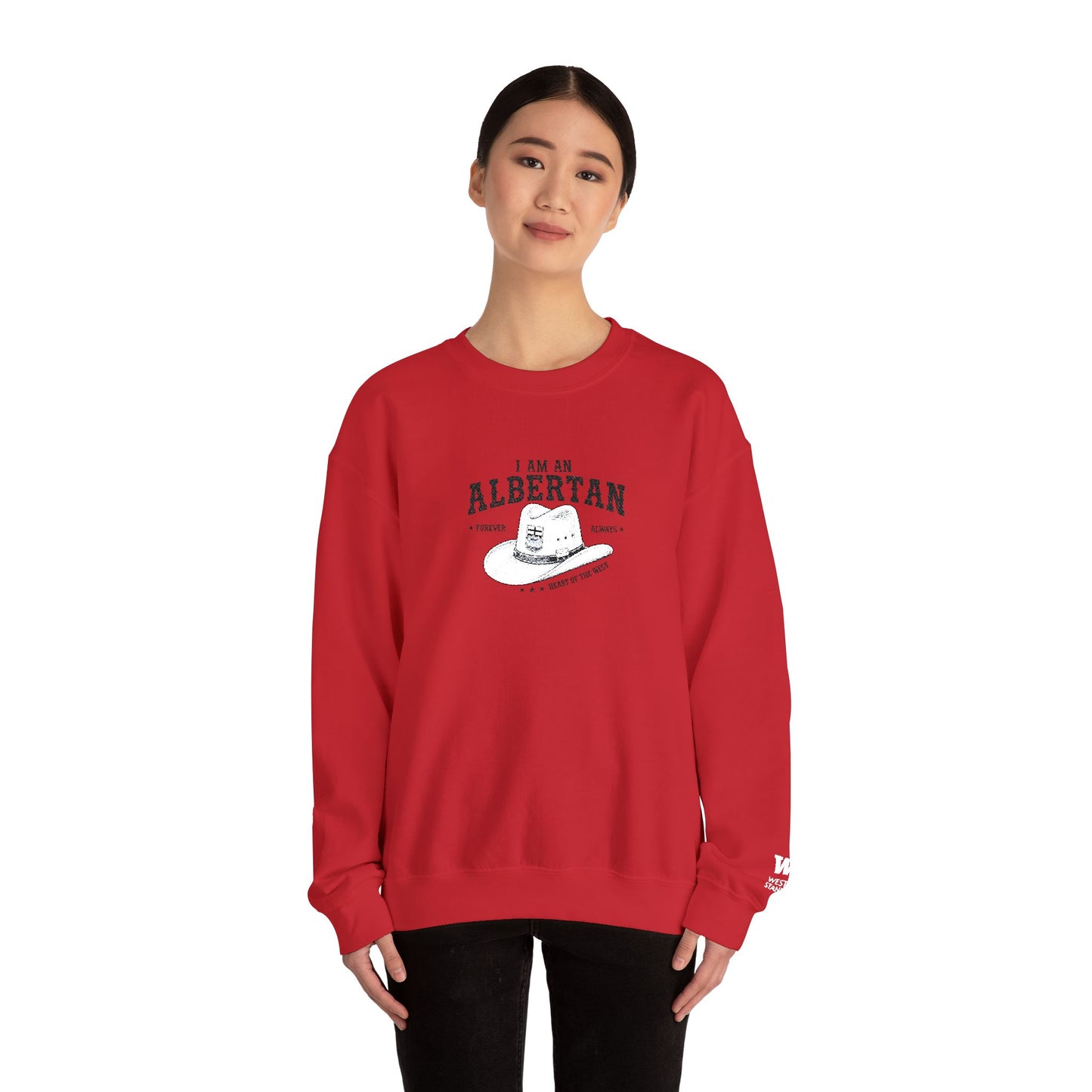 I Am Albertan Unisex Premium Crewneck Sweatshirt (Embroidered)