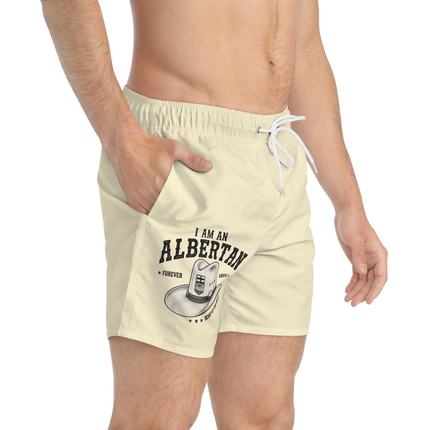 I am Albertan Swim Trunks