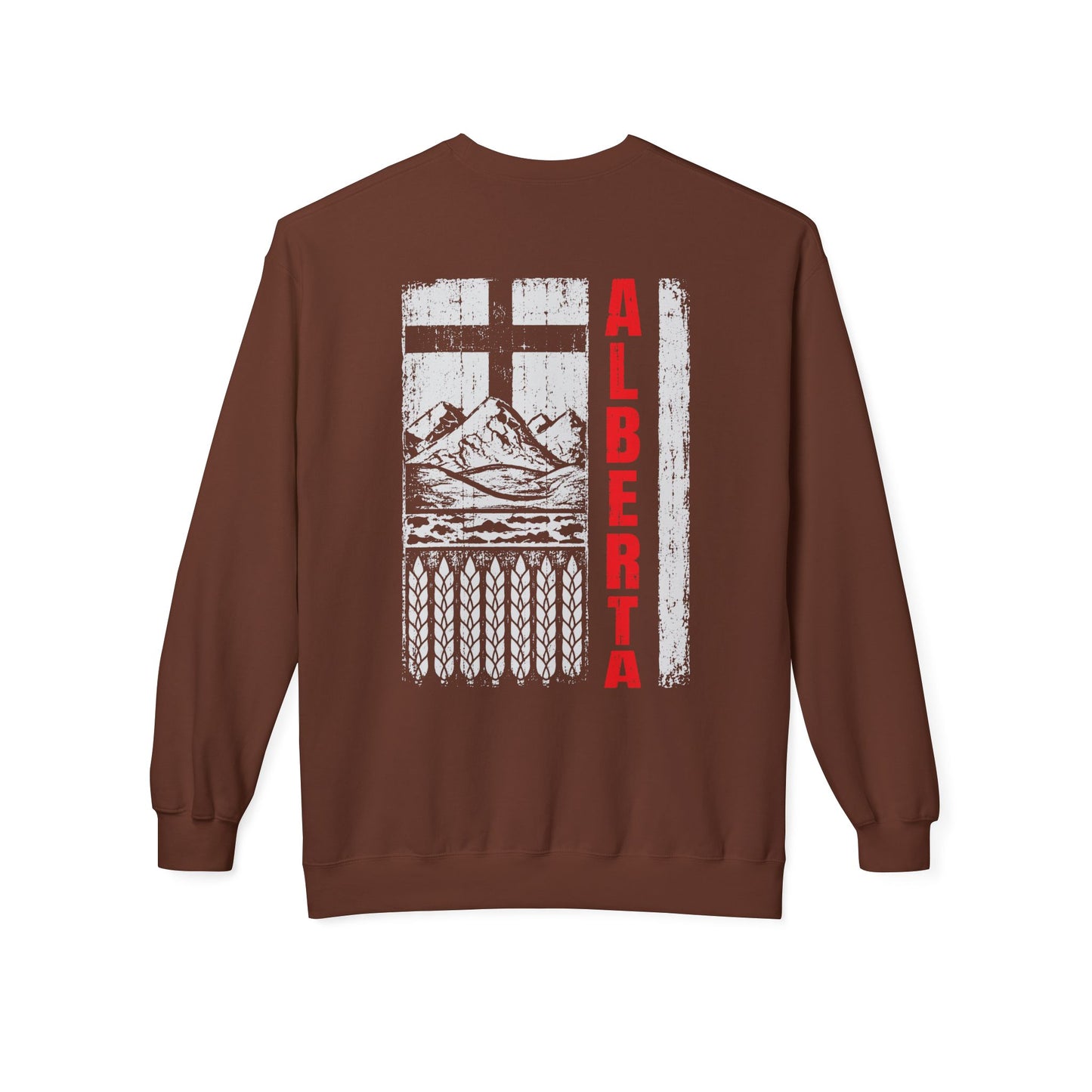 Rugged Alberta Red (On the Back) Crewneck Sweatshirt