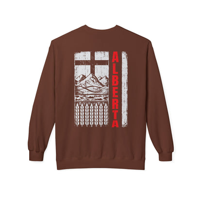 Rugged Alberta Red (On the Back) Crewneck Sweatshirt