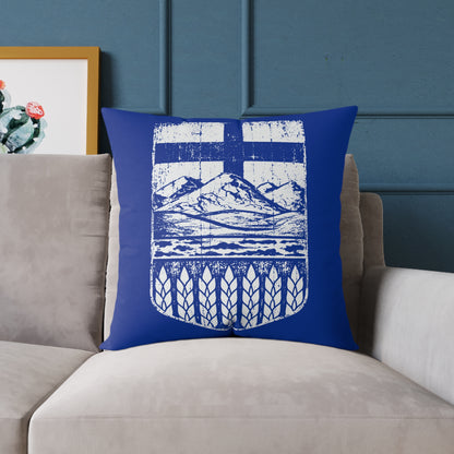 Rugged Alberta Shield Canvas Pillow