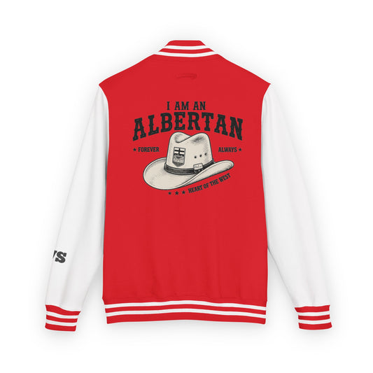I am Albertan Unisex Heavyweight Letterman Jacket