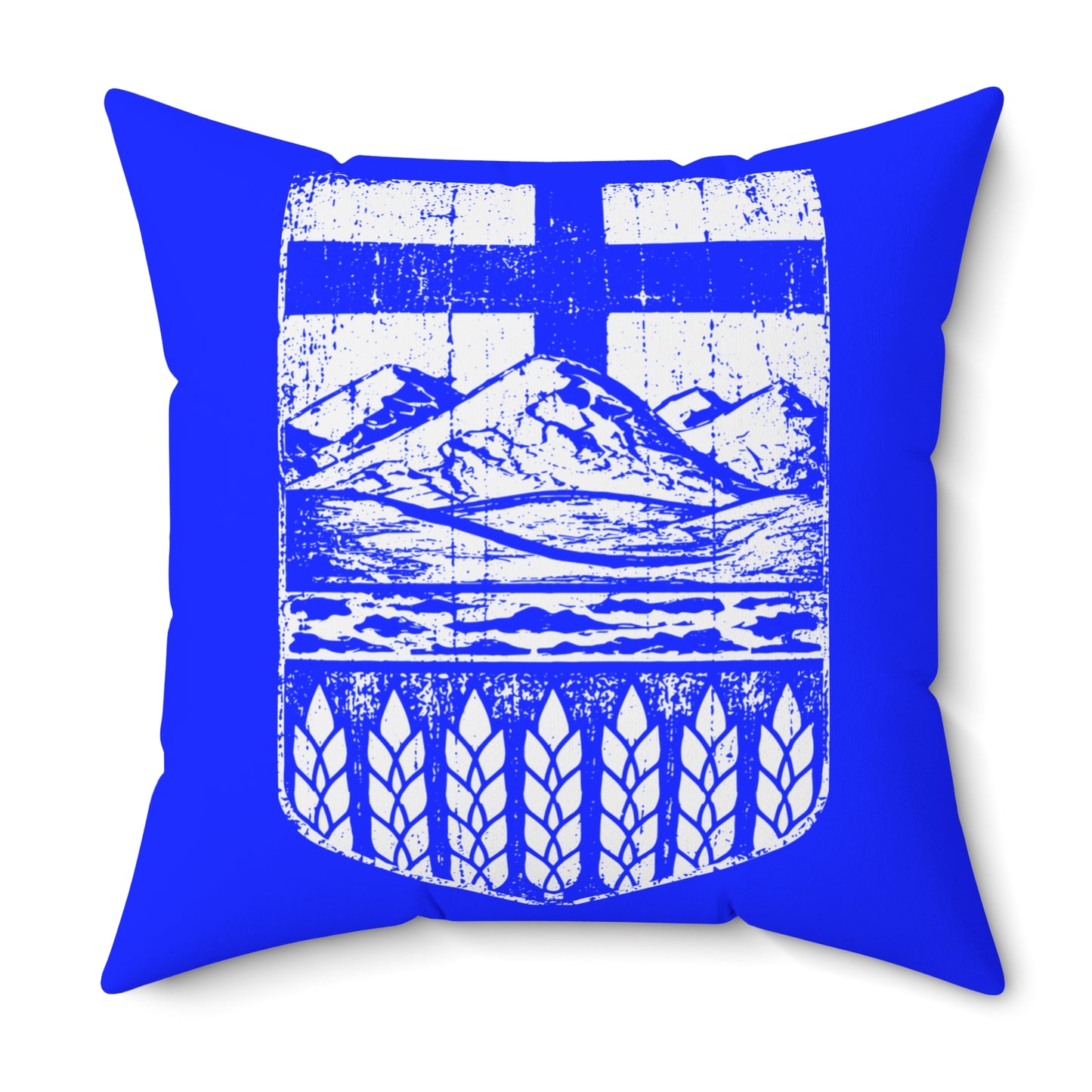 Rugged Shield of Alberta Square Pillow