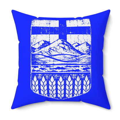 Rugged Shield of Alberta Square Pillow