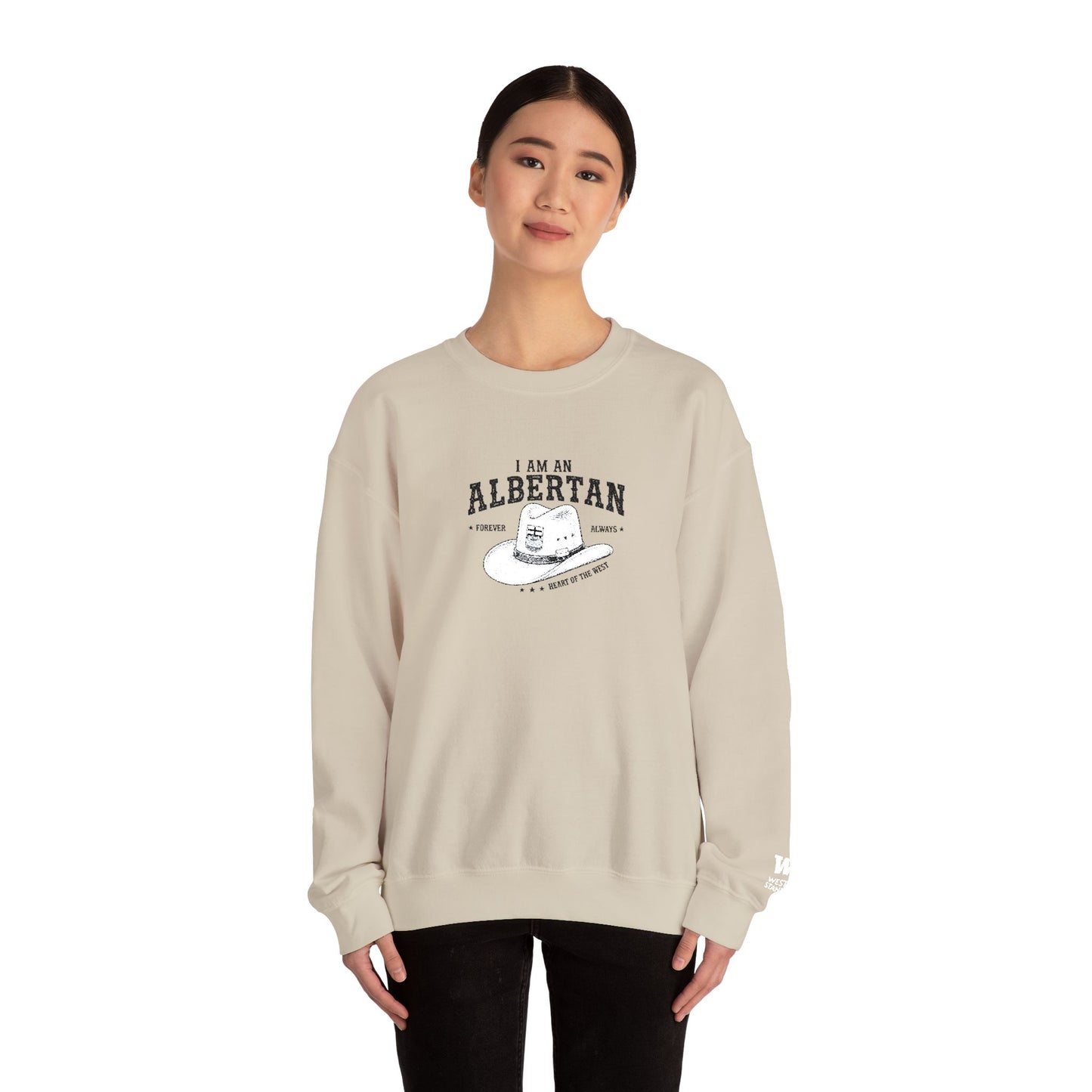 I Am Albertan Unisex Premium Crewneck Sweatshirt (Embroidered)