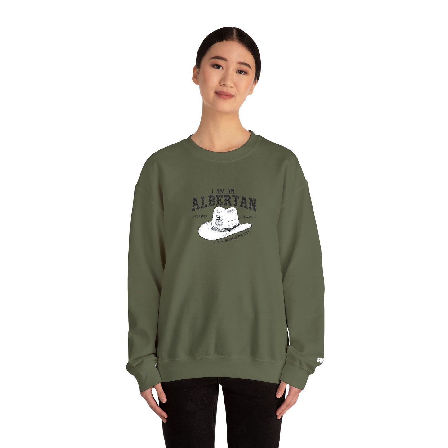 I Am Albertan Unisex Premium Crewneck Sweatshirt (Embroidered)