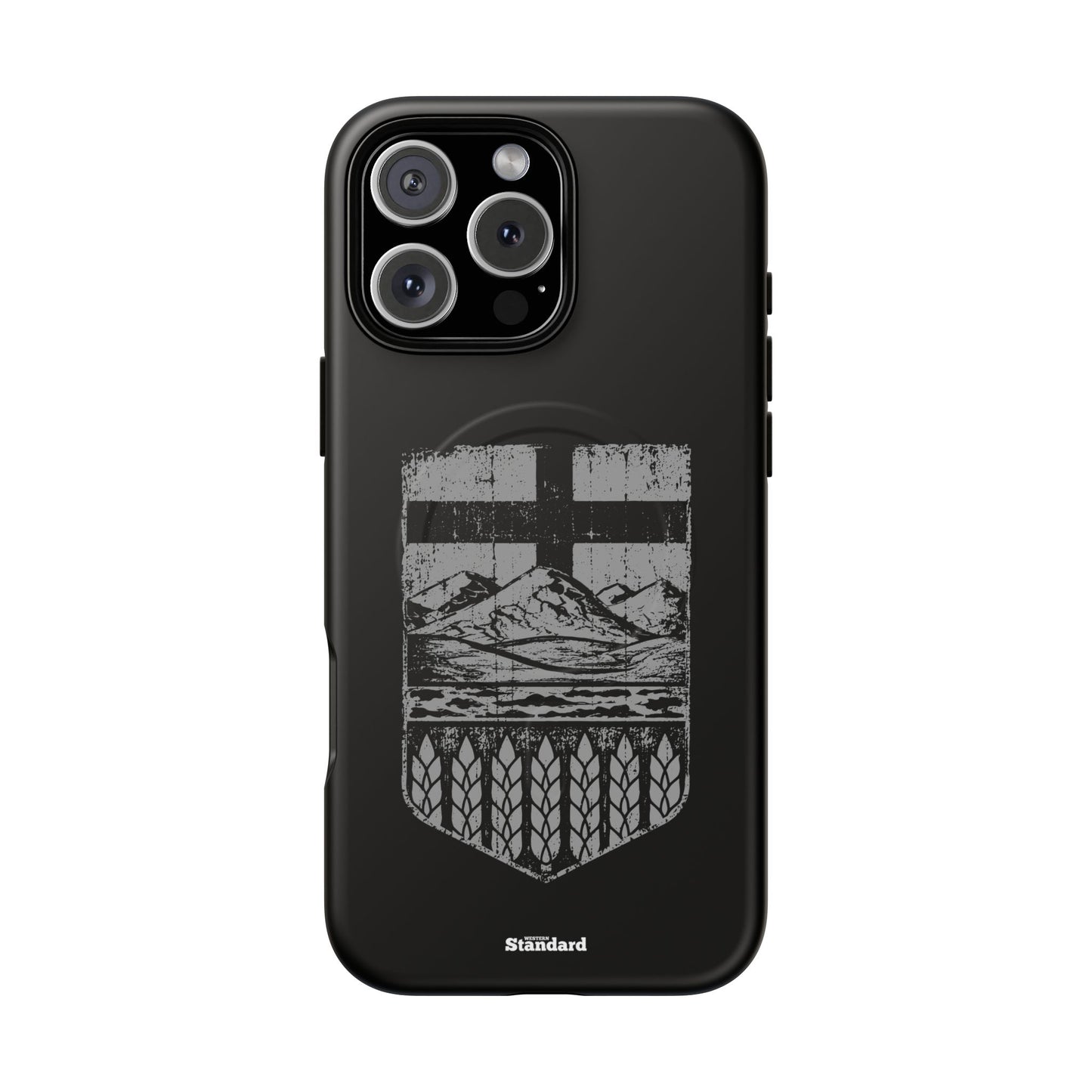 Rugged Alberta Shield Black MagSafe Premium Case