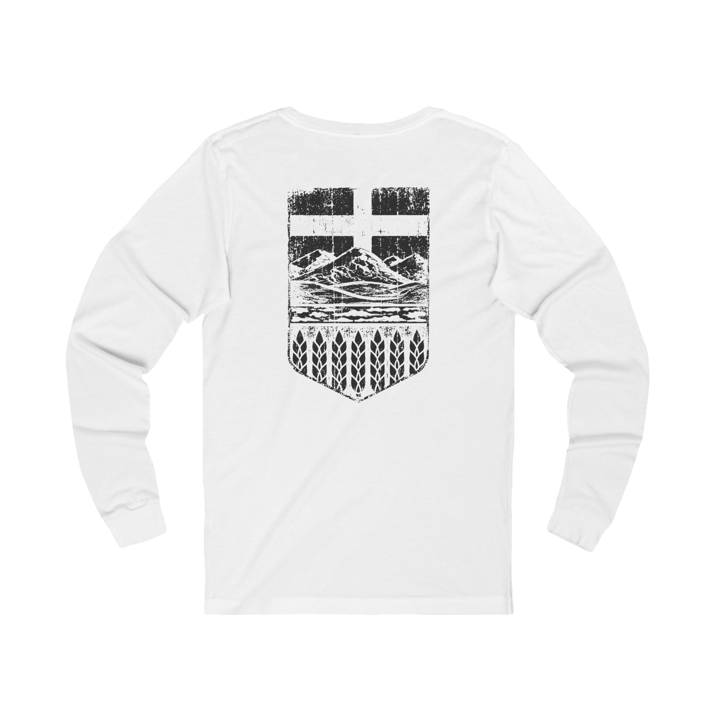 Rugged Alberta Shield (On the Back) Long Sleeve T-Shirt