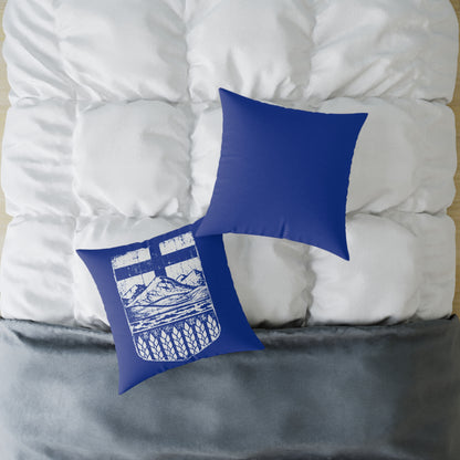 Rugged Alberta Shield Canvas Pillow