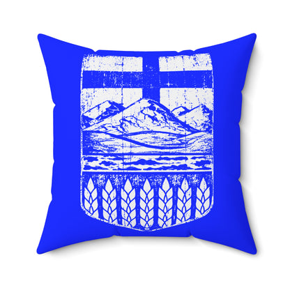 Rugged Shield of Alberta Square Pillow