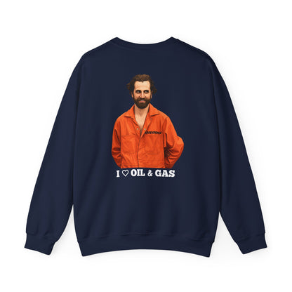 Guilbeault 'I Love Oil and Gas' (On the Back) Unisex Sweatshirt