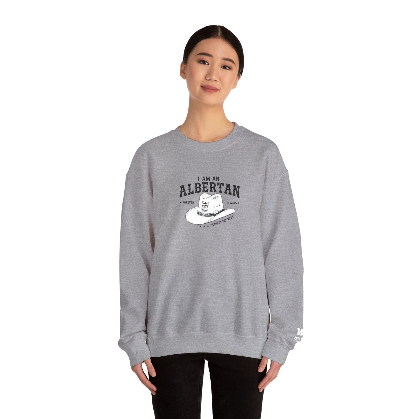 I Am Albertan Unisex Premium Crewneck Sweatshirt (Embroidered)
