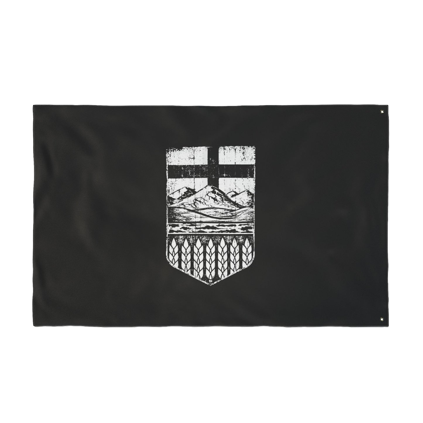 Rugged Black Alberta Flag