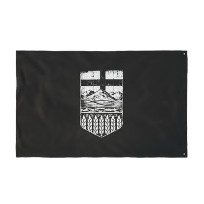 Rugged Black Alberta Flag