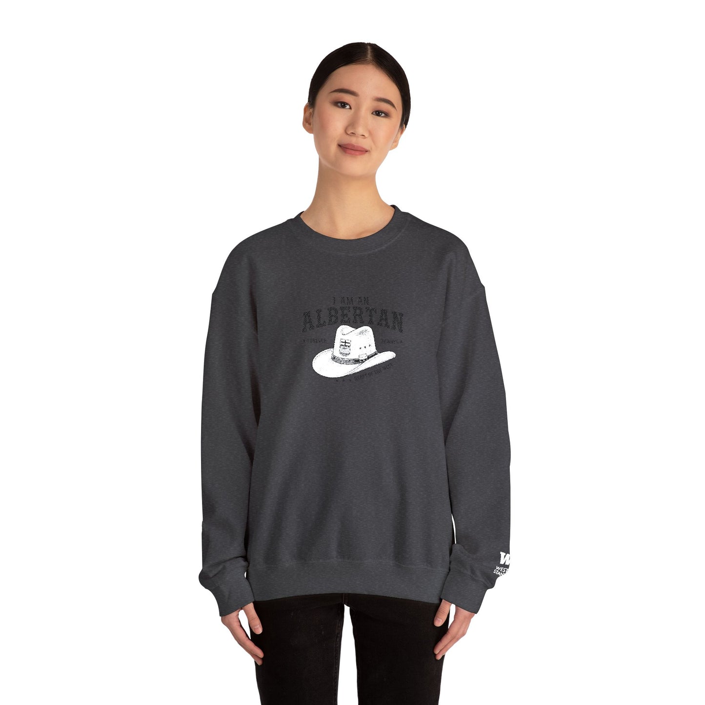 I Am Albertan Unisex Premium Crewneck Sweatshirt (Embroidered)