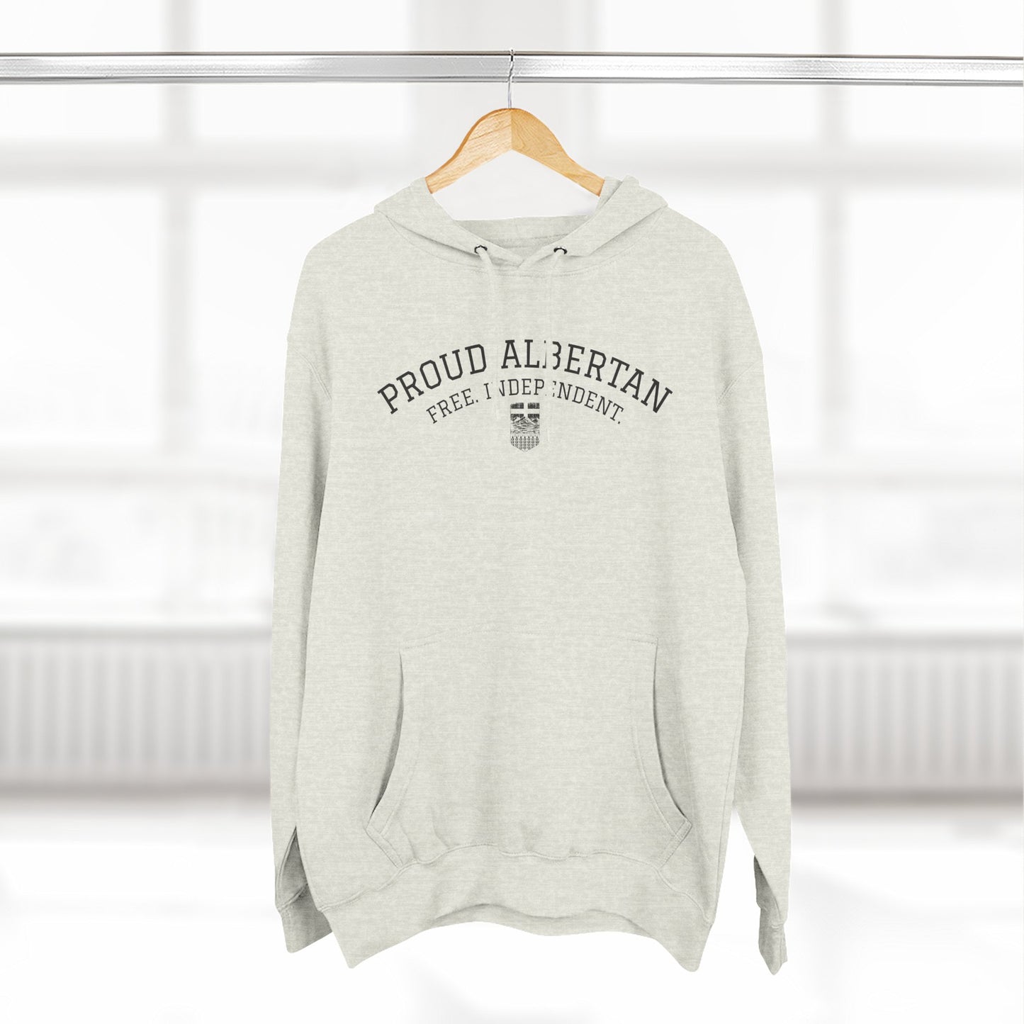 Proud Albertan Simple Unisex Varsity Hoodie