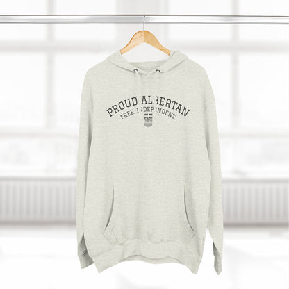 Proud Albertan Simple Unisex Varsity Hoodie
