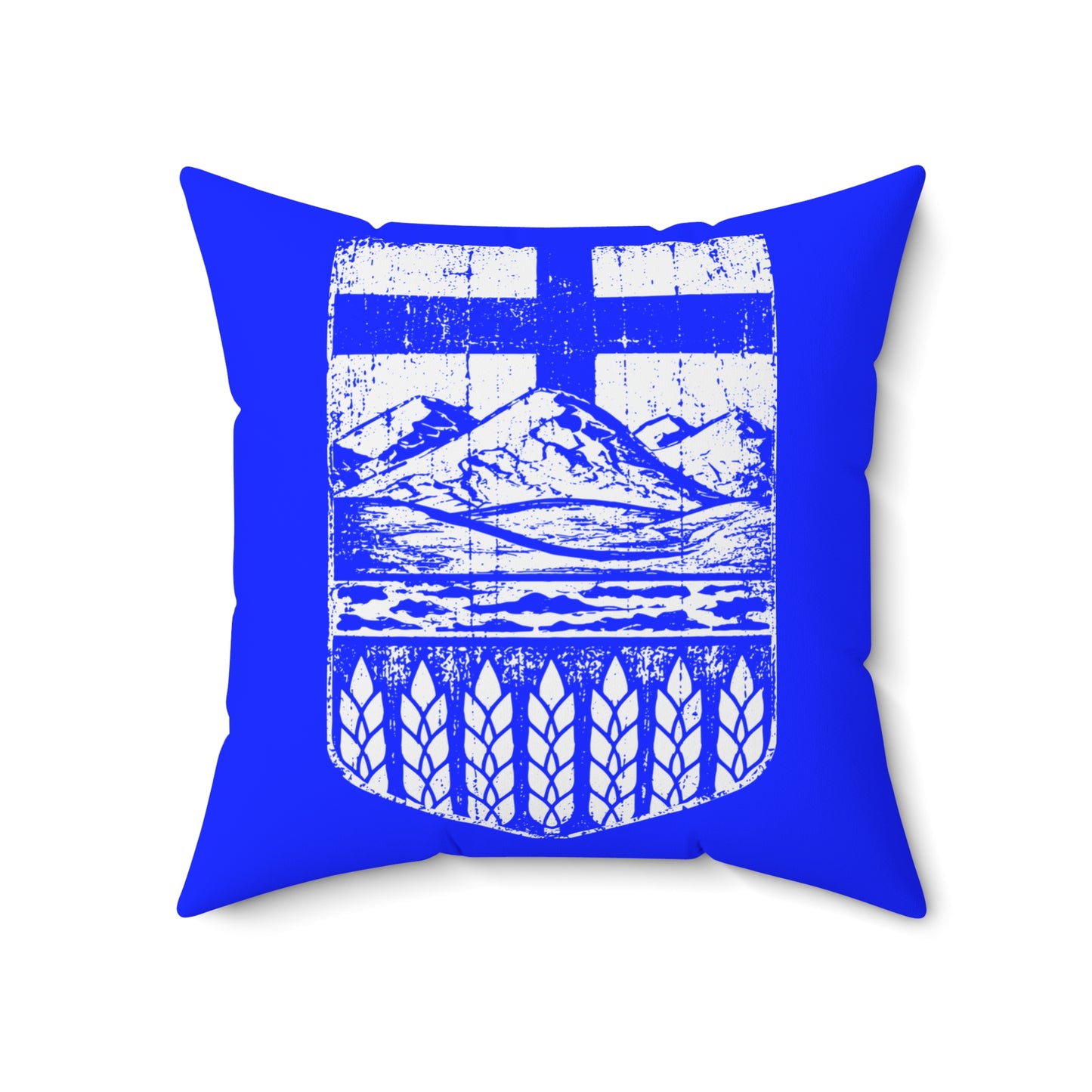 Rugged Shield of Alberta Square Pillow