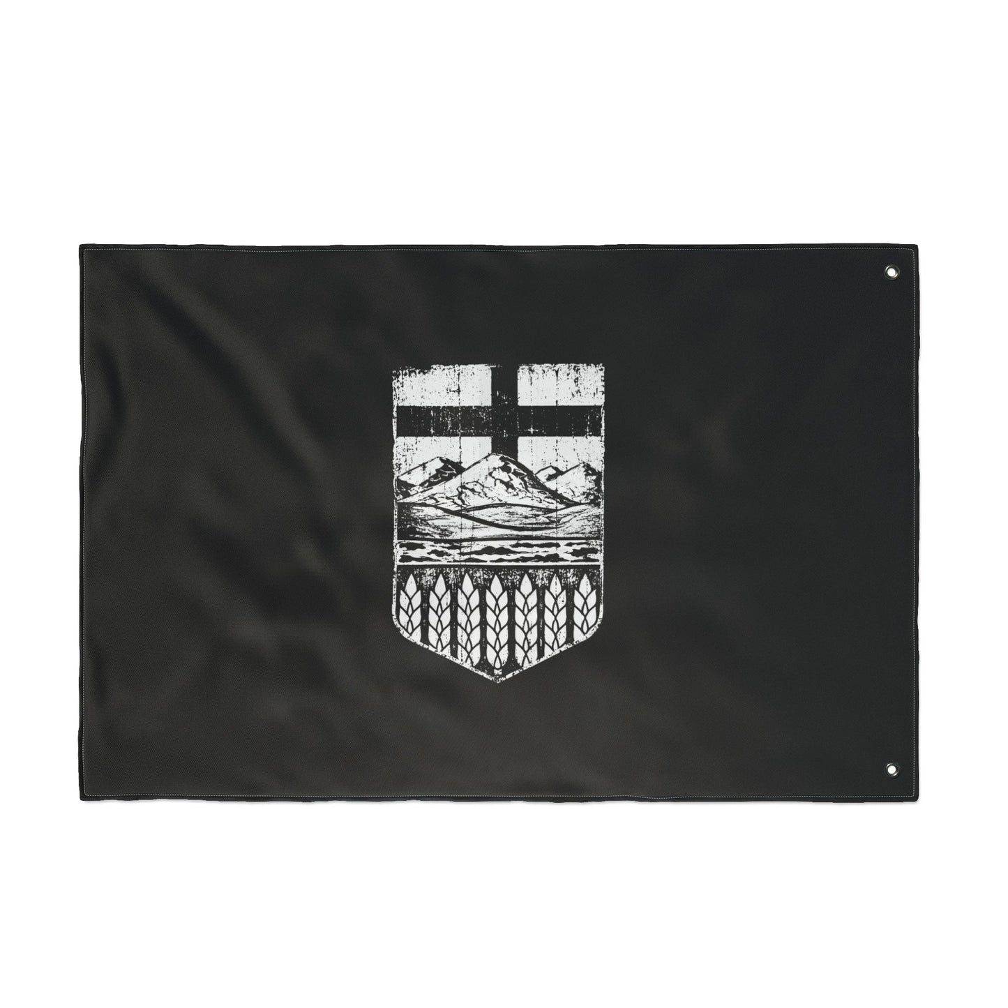 Rugged Black Alberta Flag