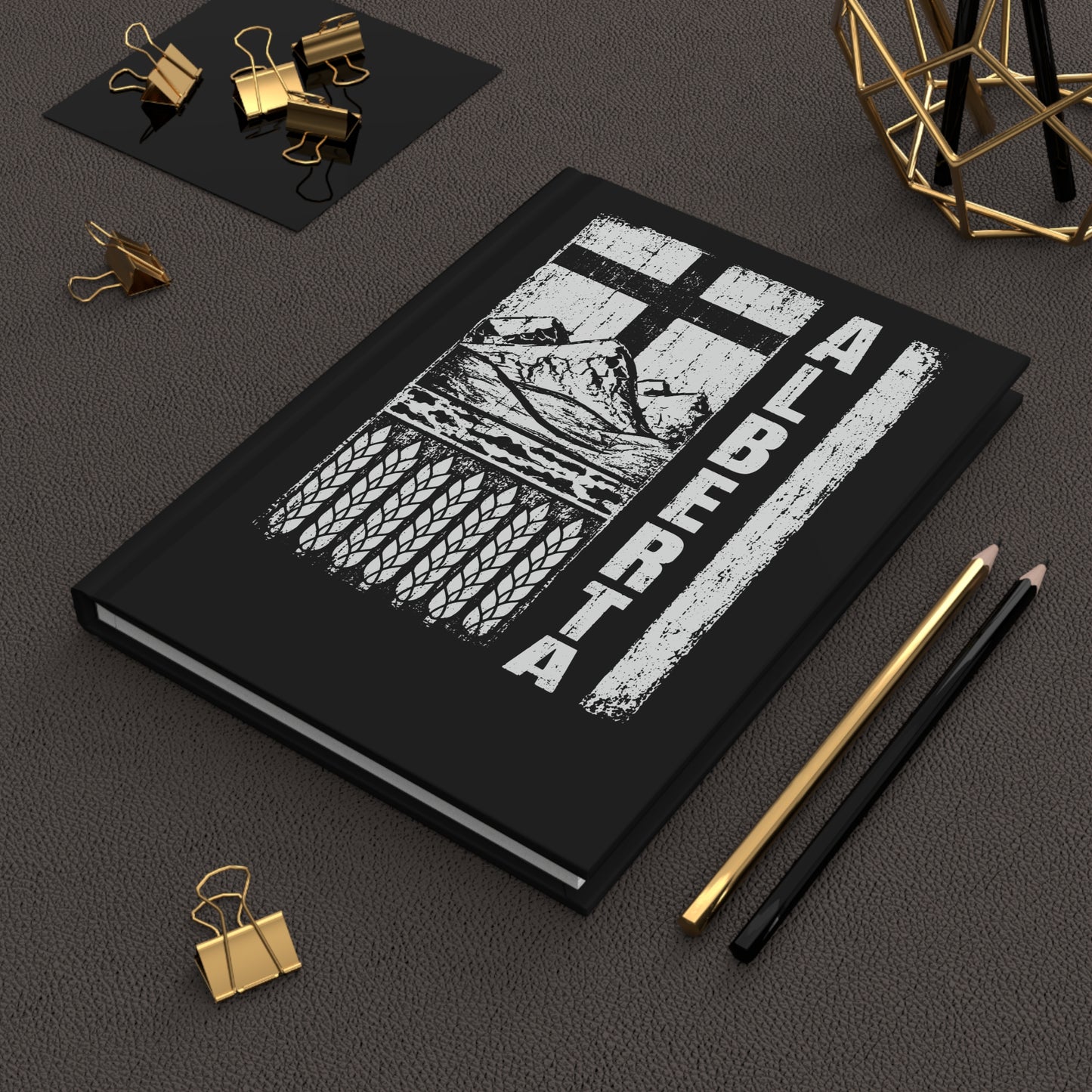 Rugged Alberta Hardcover Journal (Midnight Black)