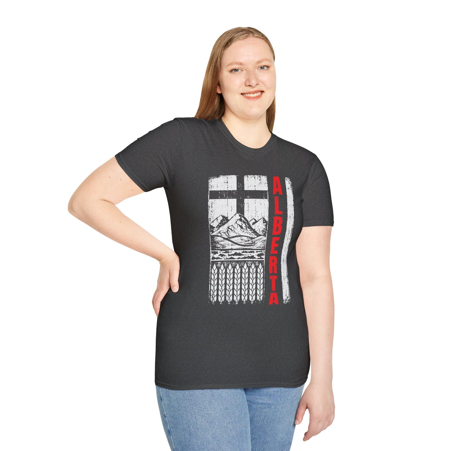 Rugged Alberta Red Unisex T-Shirt