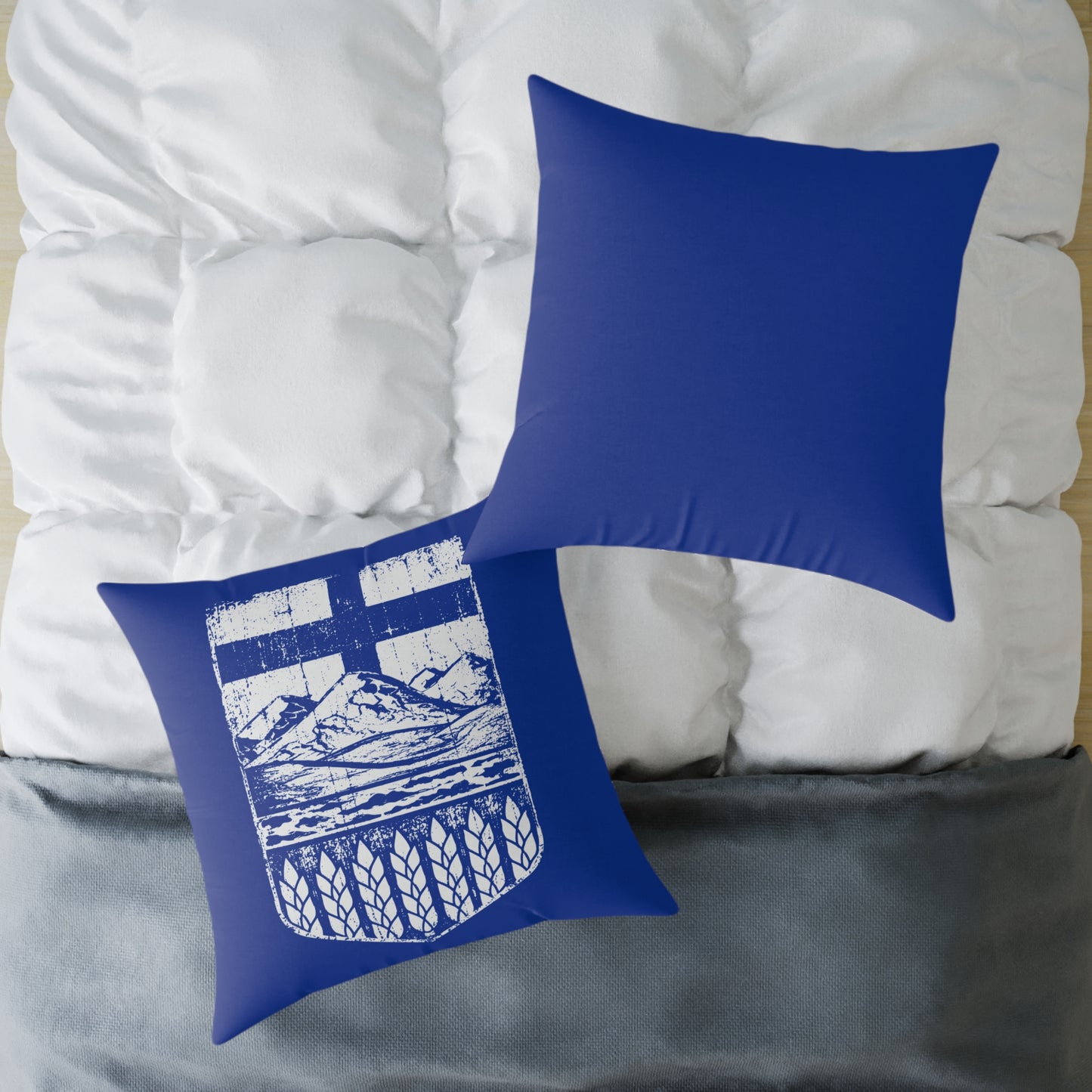 Rugged Alberta Shield Canvas Pillow