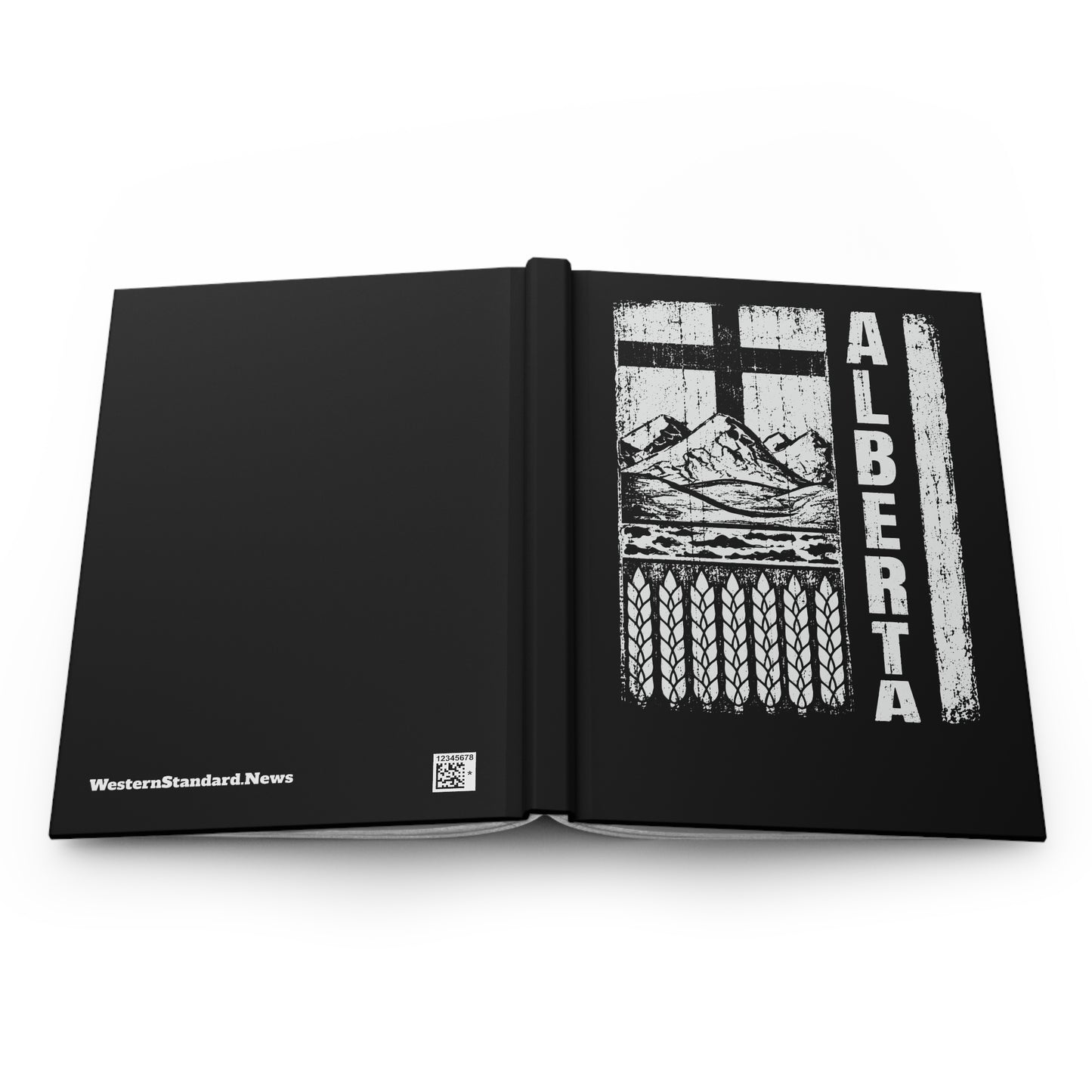 Rugged Alberta Hardcover Journal (Midnight Black)