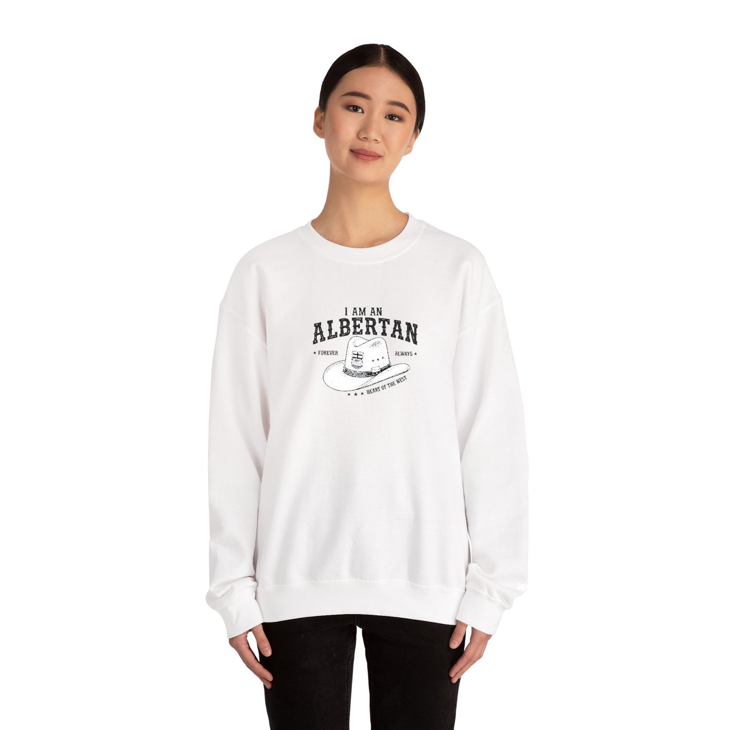 I Am Albertan Unisex Premium Crewneck Sweatshirt (Embroidered)