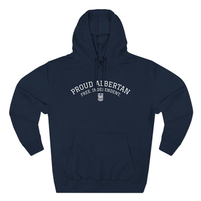 Proud Albertan Simple Unisex Varsity Hoodie
