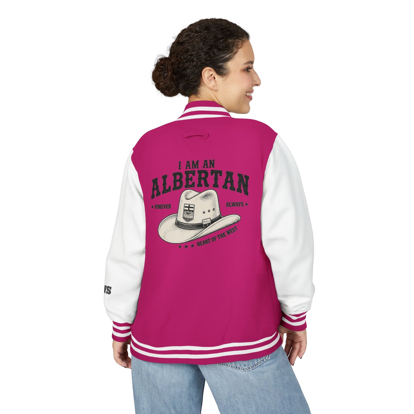 I am Albertan Unisex Heavyweight Letterman Jacket