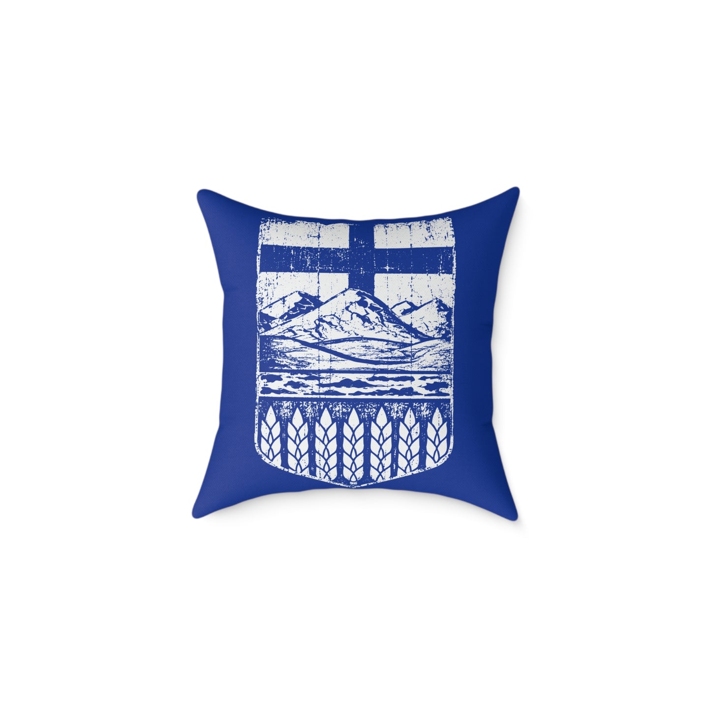 Rugged Alberta Shield Canvas Pillow
