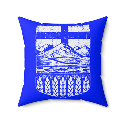 Rugged Shield of Alberta Square Pillow