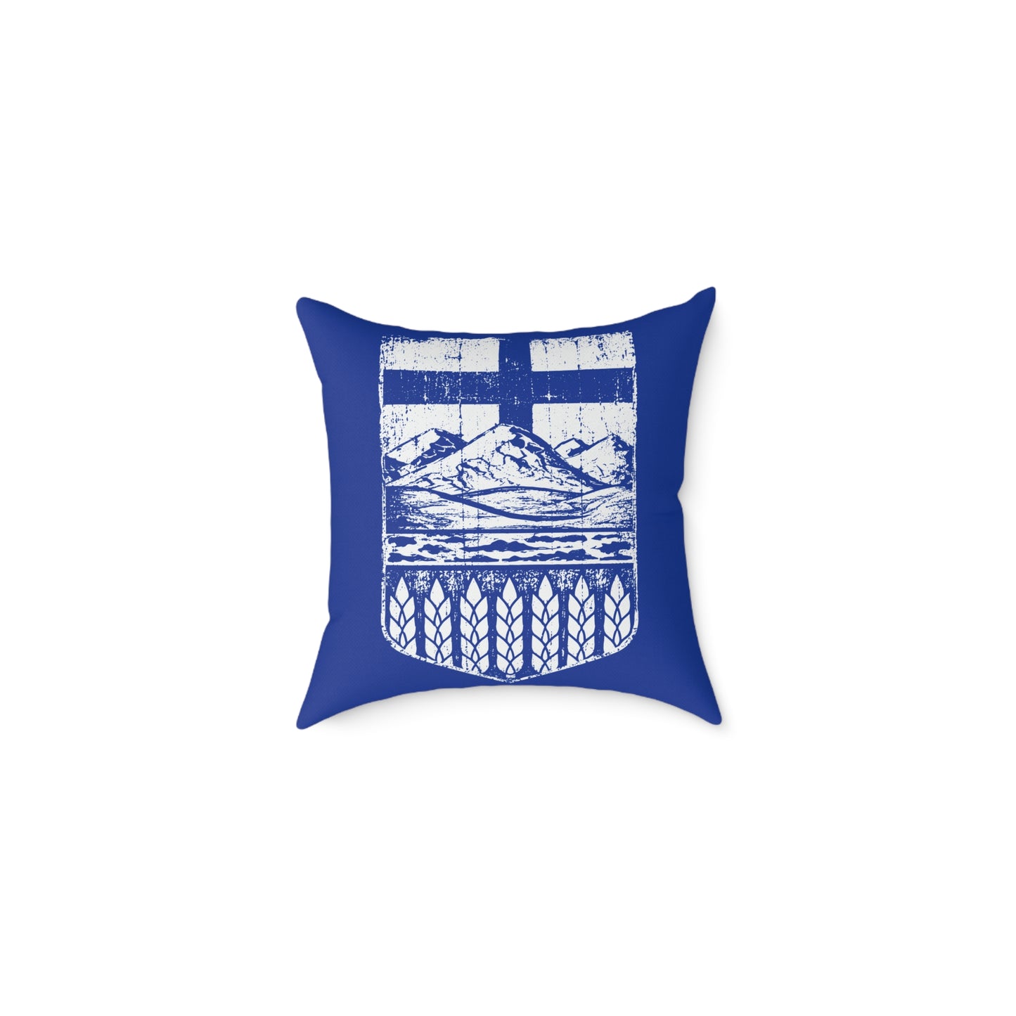 Rugged Alberta Shield Canvas Pillow