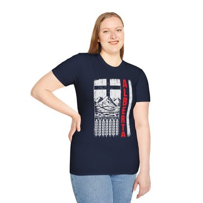 Rugged Alberta Red Unisex T-Shirt