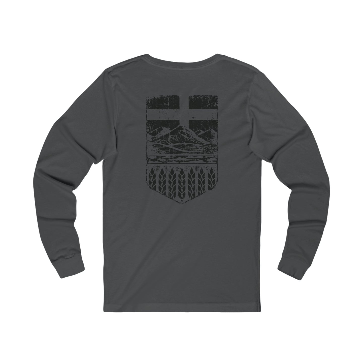 Rugged Alberta Shield (On the Back) Long Sleeve T-Shirt
