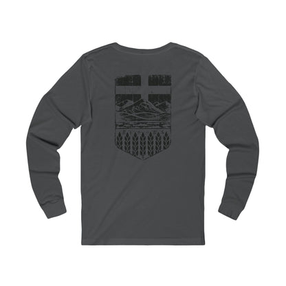 Rugged Alberta Shield (On the Back) Long Sleeve T-Shirt