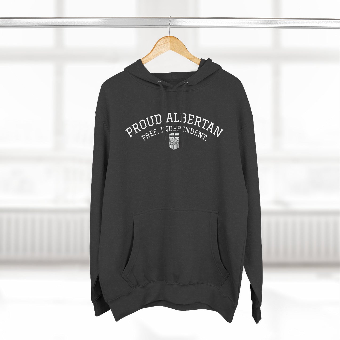 Proud Albertan Simple Unisex Varsity Hoodie