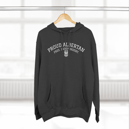 Proud Albertan Simple Unisex Varsity Hoodie