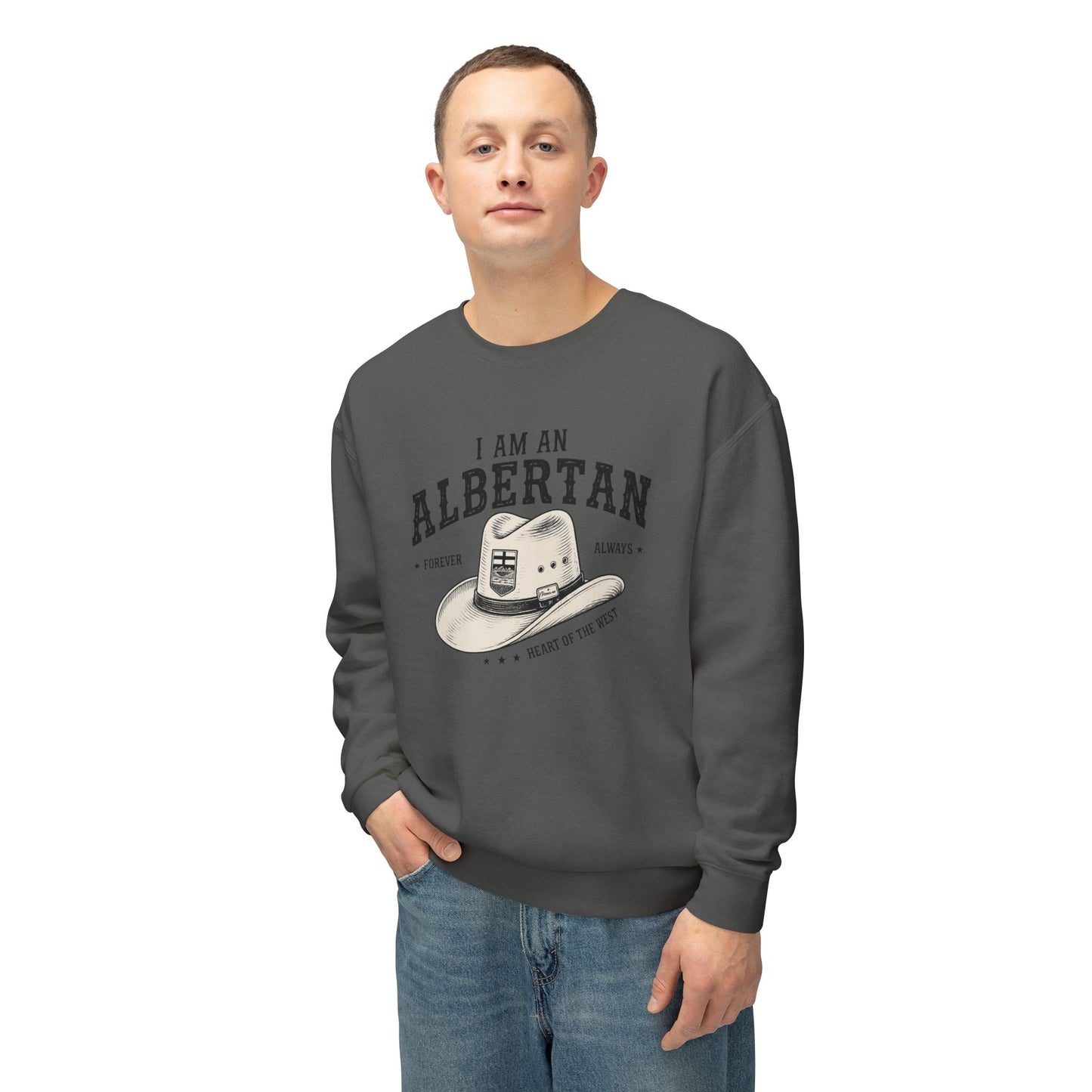 I Am Albertan Premium Unisex Crewneck Sweatshirt