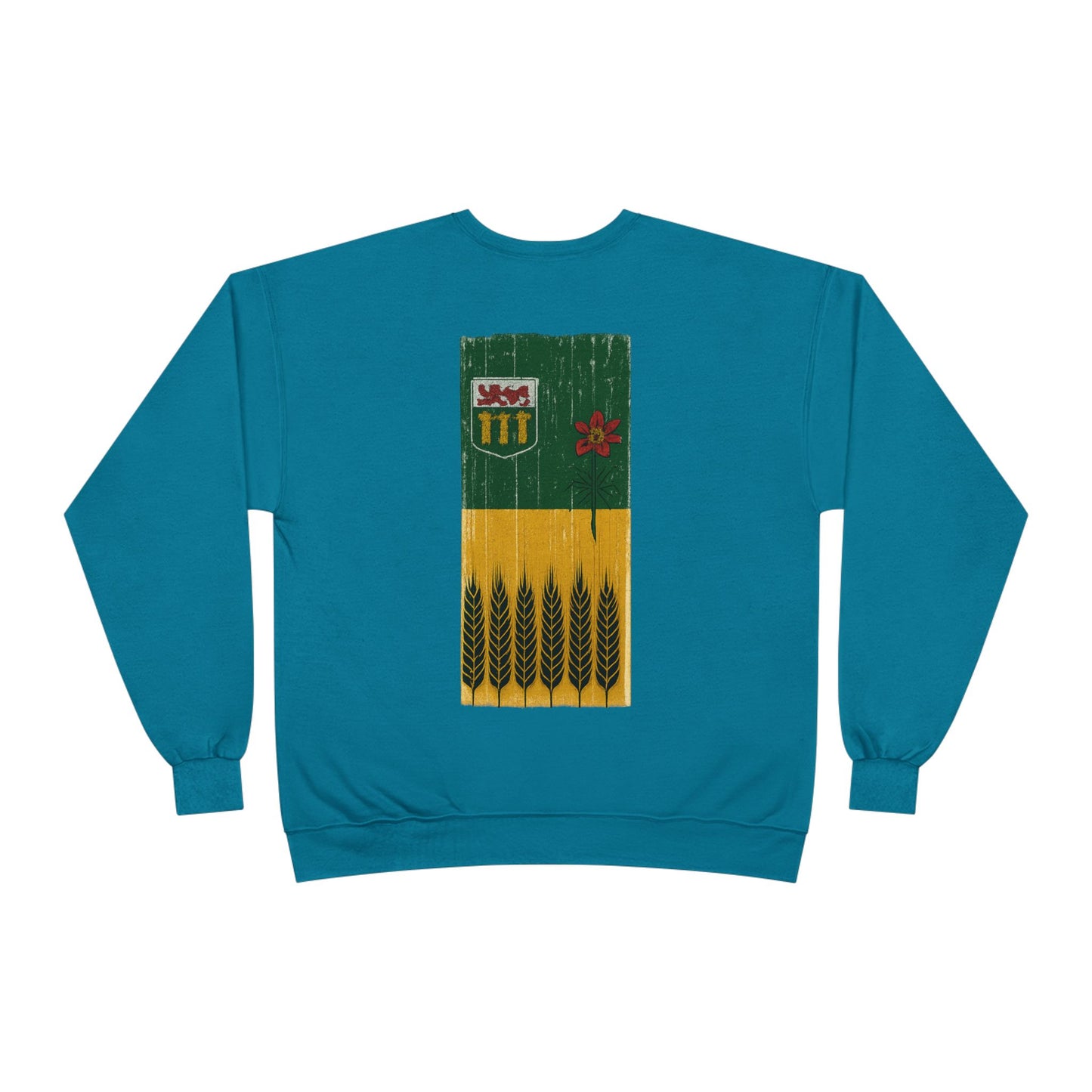 Rugged Saskatchewan (On the Back) Unisex Crewneck Sweatshirt