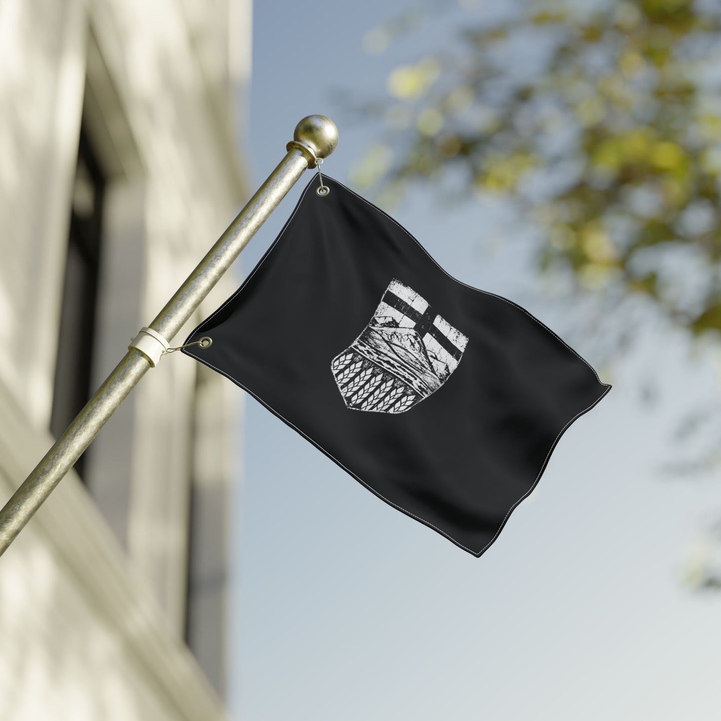 Rugged Black Alberta Flag