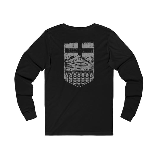 Rugged Alberta Shield (On the Back) Long Sleeve T-Shirt