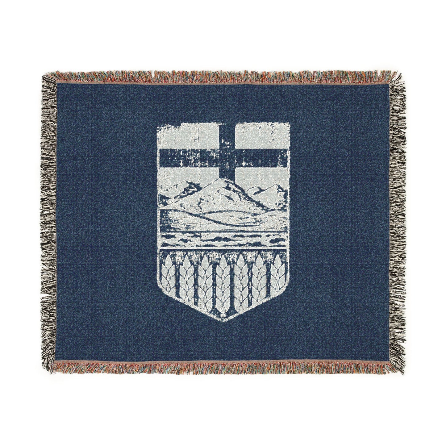 Rugged Alberta Shield Woven Blanket