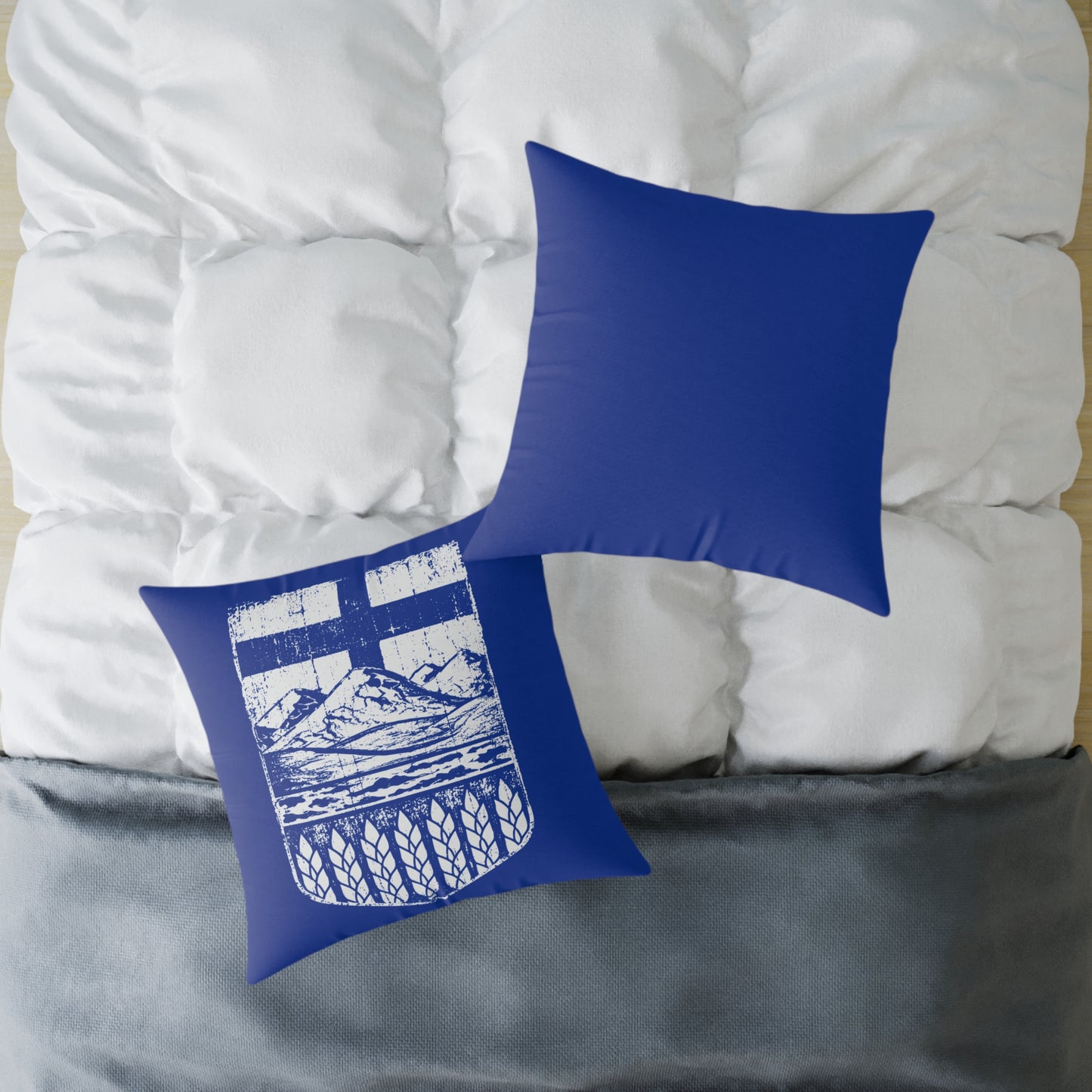 Rugged Alberta Shield Canvas Pillow
