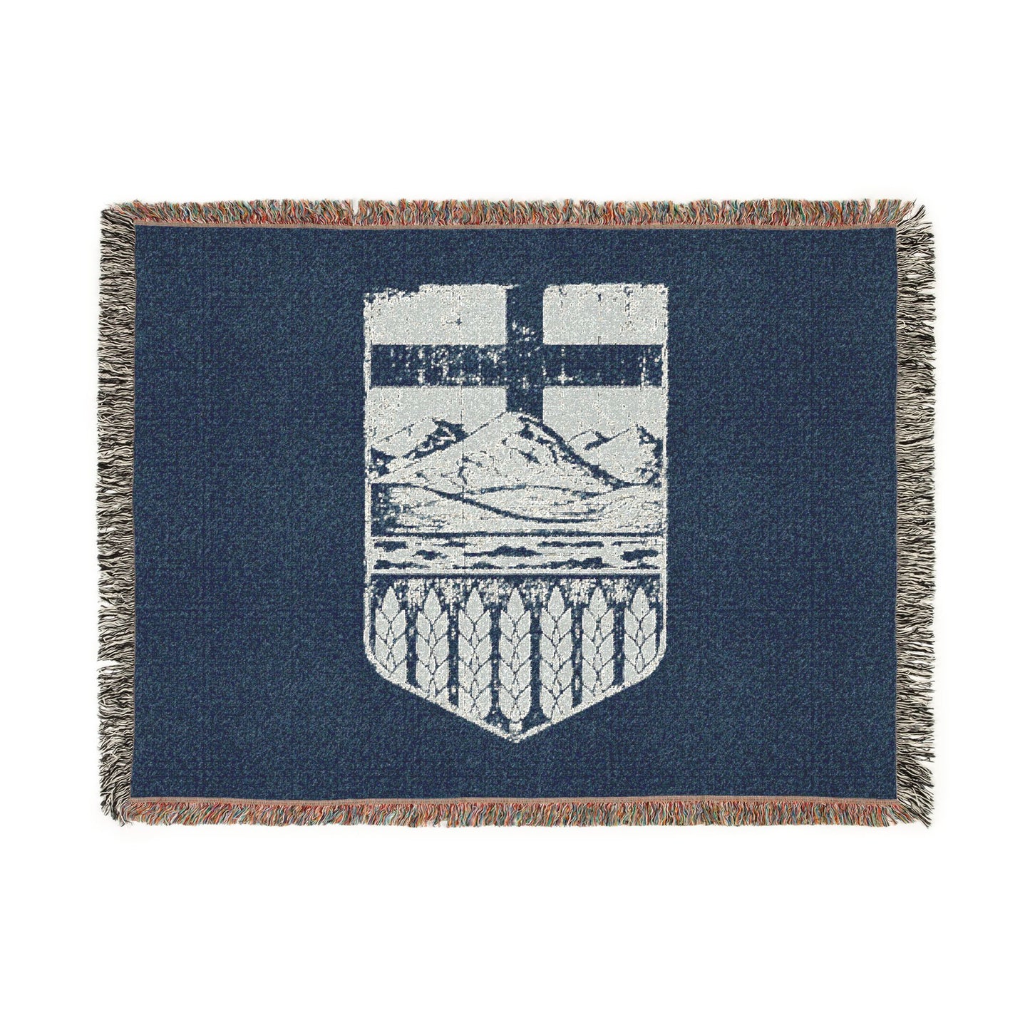 Rugged Alberta Shield Woven Blanket