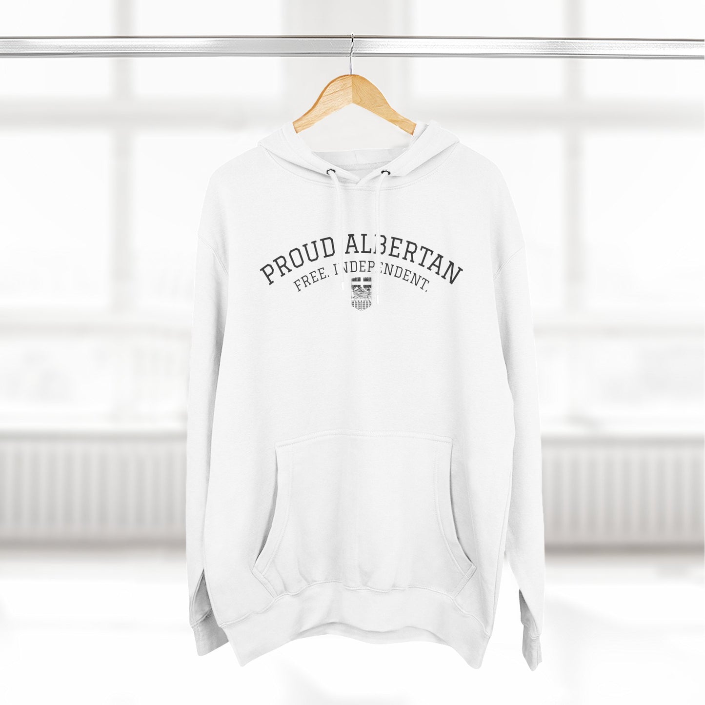 Proud Albertan Simple Unisex Varsity Hoodie