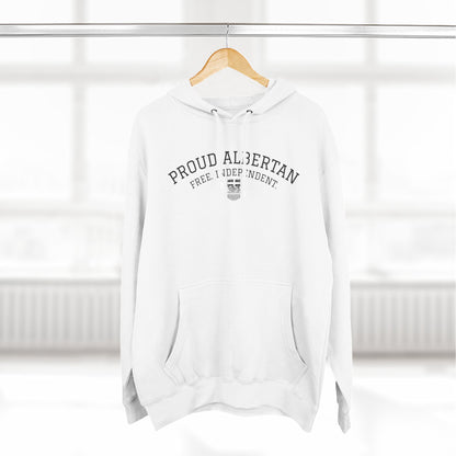 Proud Albertan Simple Unisex Varsity Hoodie